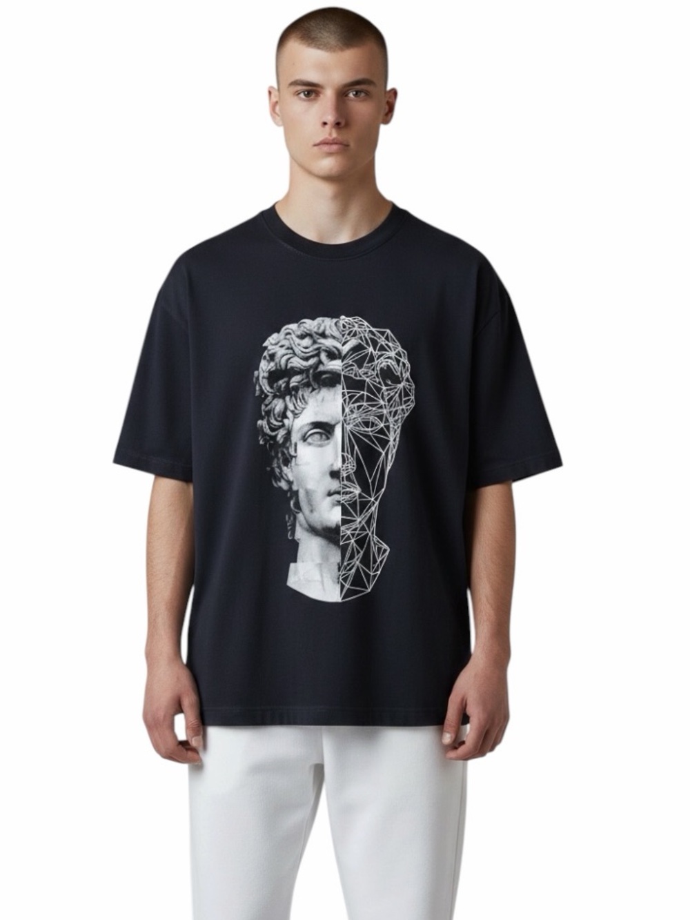 Inimigo Status of David Black T-Shirt Mens 100% Cotton Size X-Large